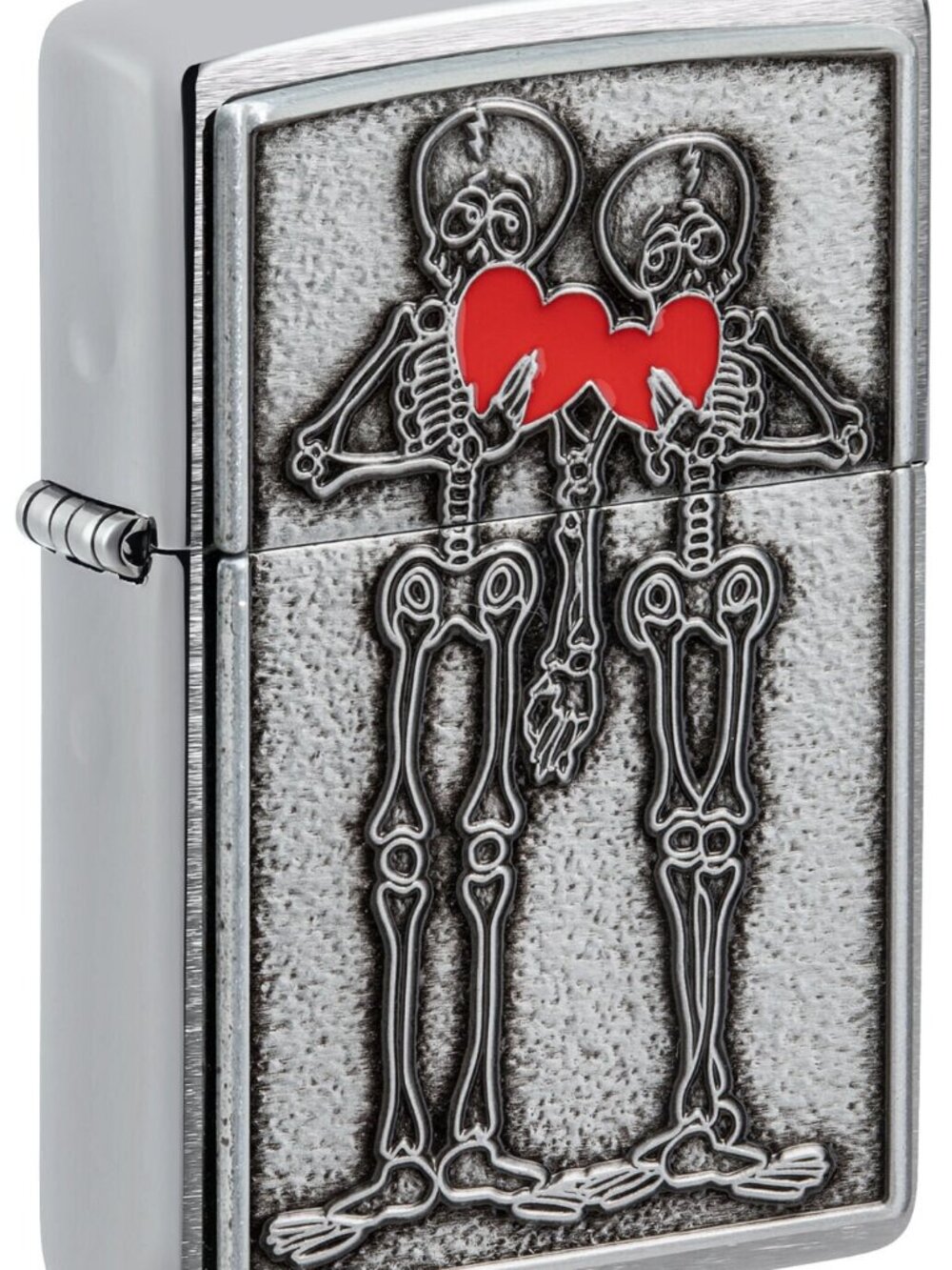 Sharp Skeleton Lovers 3D Emblem Zippo Lighter